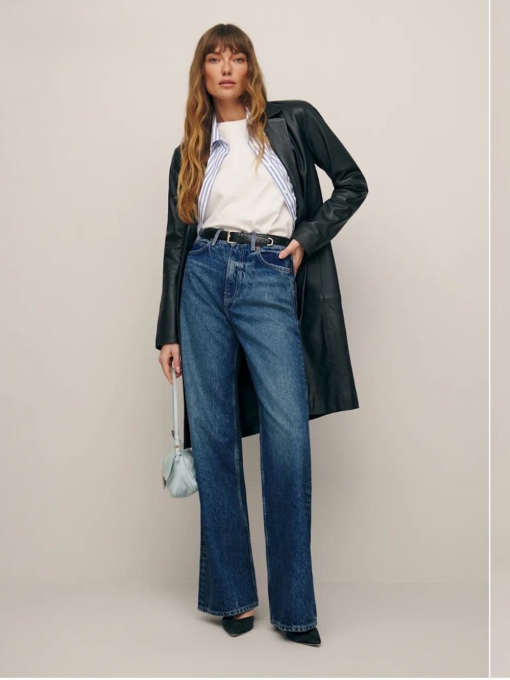 Cary High Rise Slouchy Wide Leg Jeans
Color- Lanier